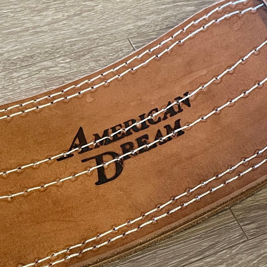 ほぼ新品 AMERICAN DREAM レザー パワーベルト Sサイズ