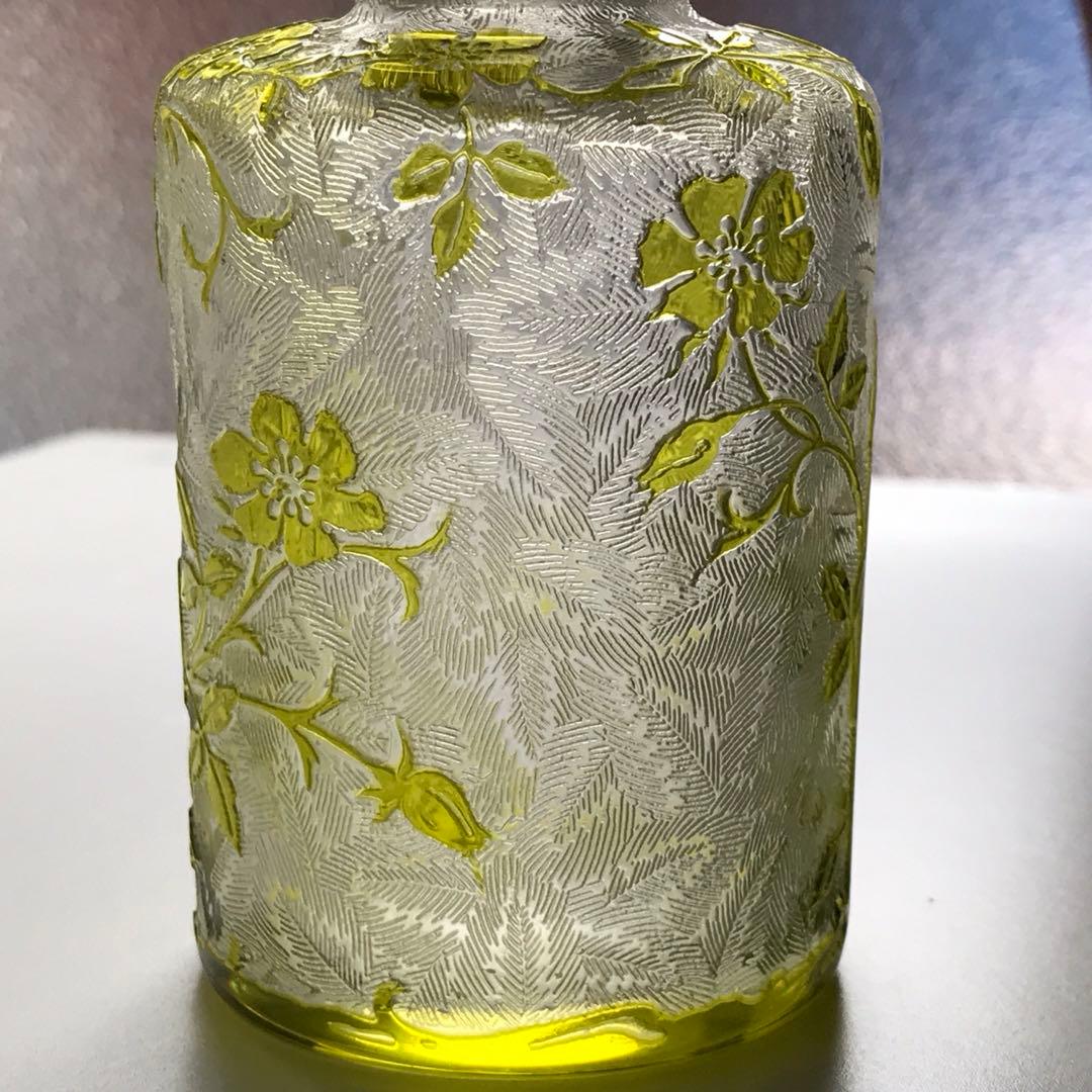 人気★珍しいモスグリーン★オールドバカラBACCARATエグランティエ♡野薔薇♡