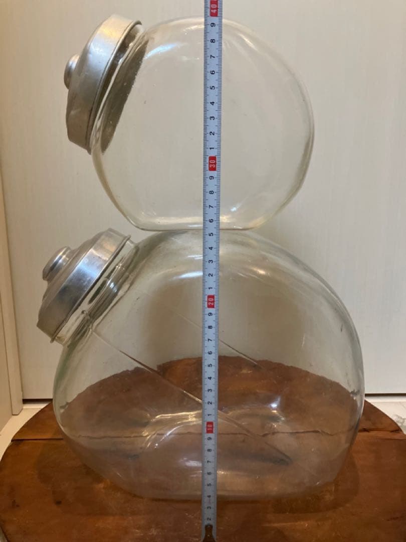 ◆◆専用◆◆親子ねこ瓶2個セット◇ガラス菓子瓶◇駄菓子瓶◇昭和レトロ◇古道具