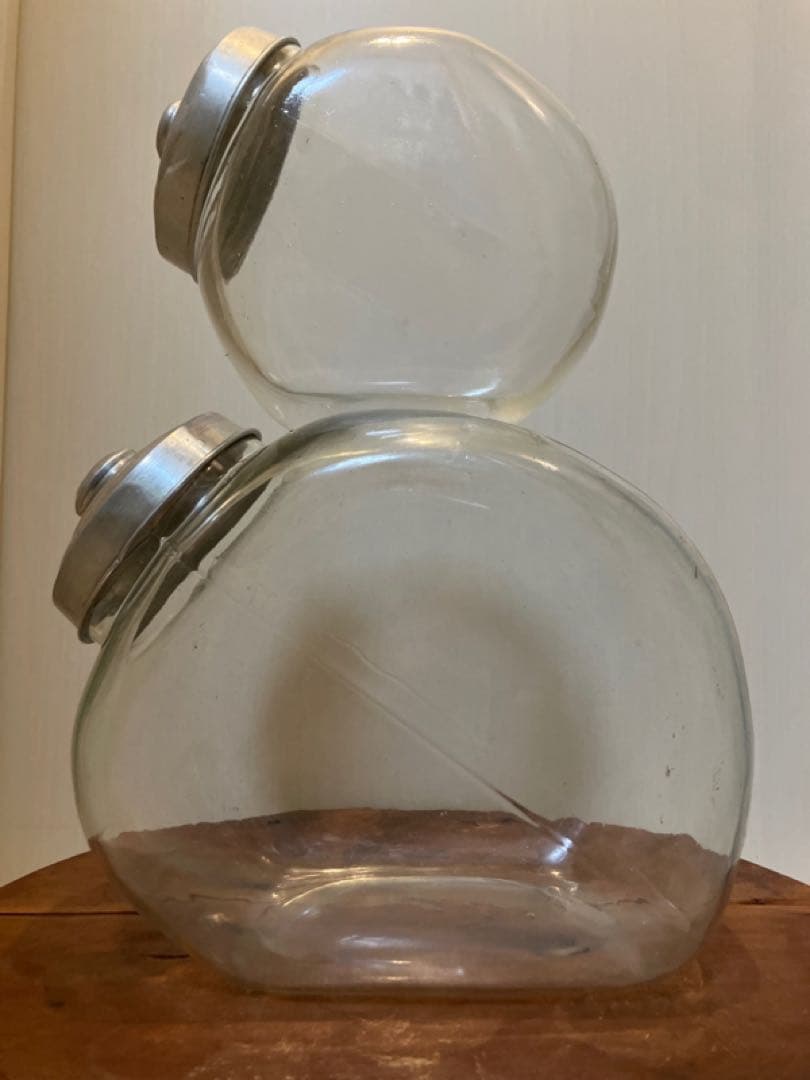 ◆◆専用◆◆親子ねこ瓶2個セット◇ガラス菓子瓶◇駄菓子瓶◇昭和レトロ◇古道具