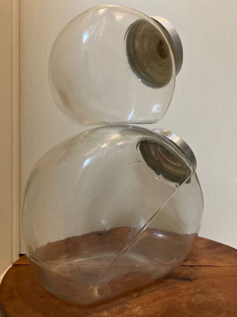 ◆◆専用◆◆親子ねこ瓶2個セット◇ガラス菓子瓶◇駄菓子瓶◇昭和レトロ◇古道具