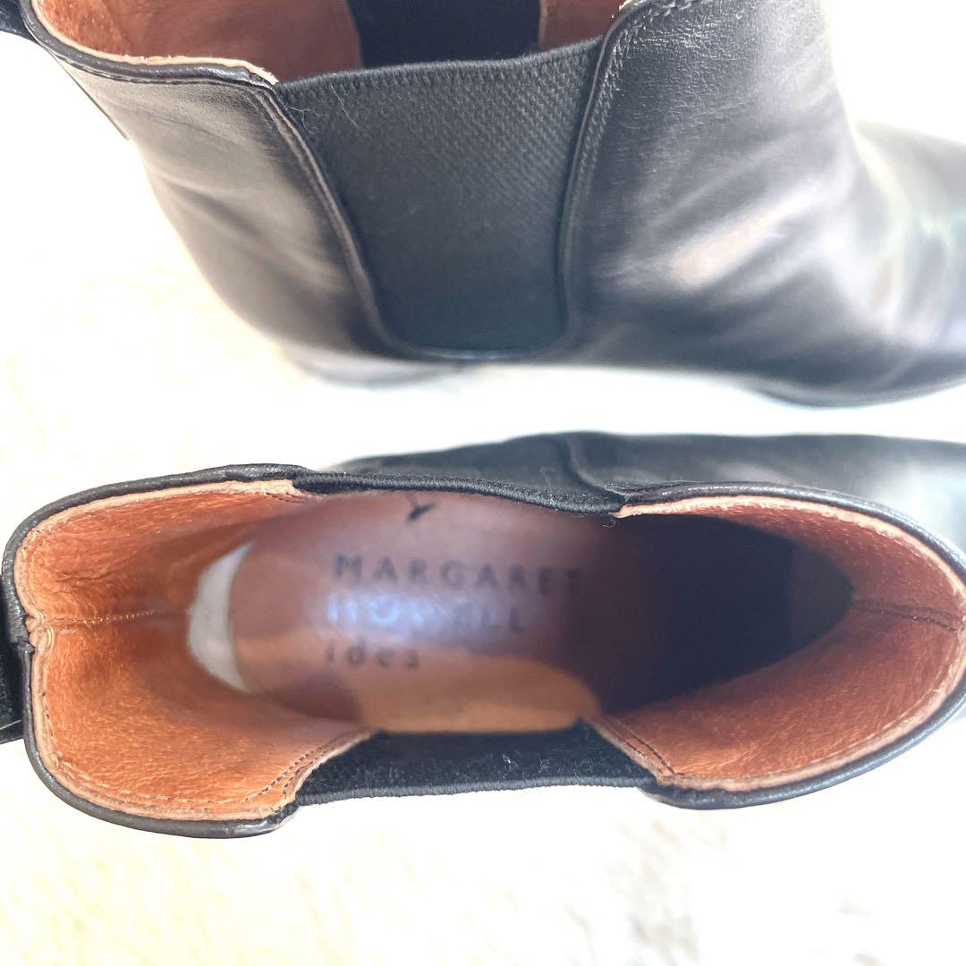 ♡極美品♡ マーガレットハウエル　サイドゴア　ブーツ　ショートブーツ　レザー　黒