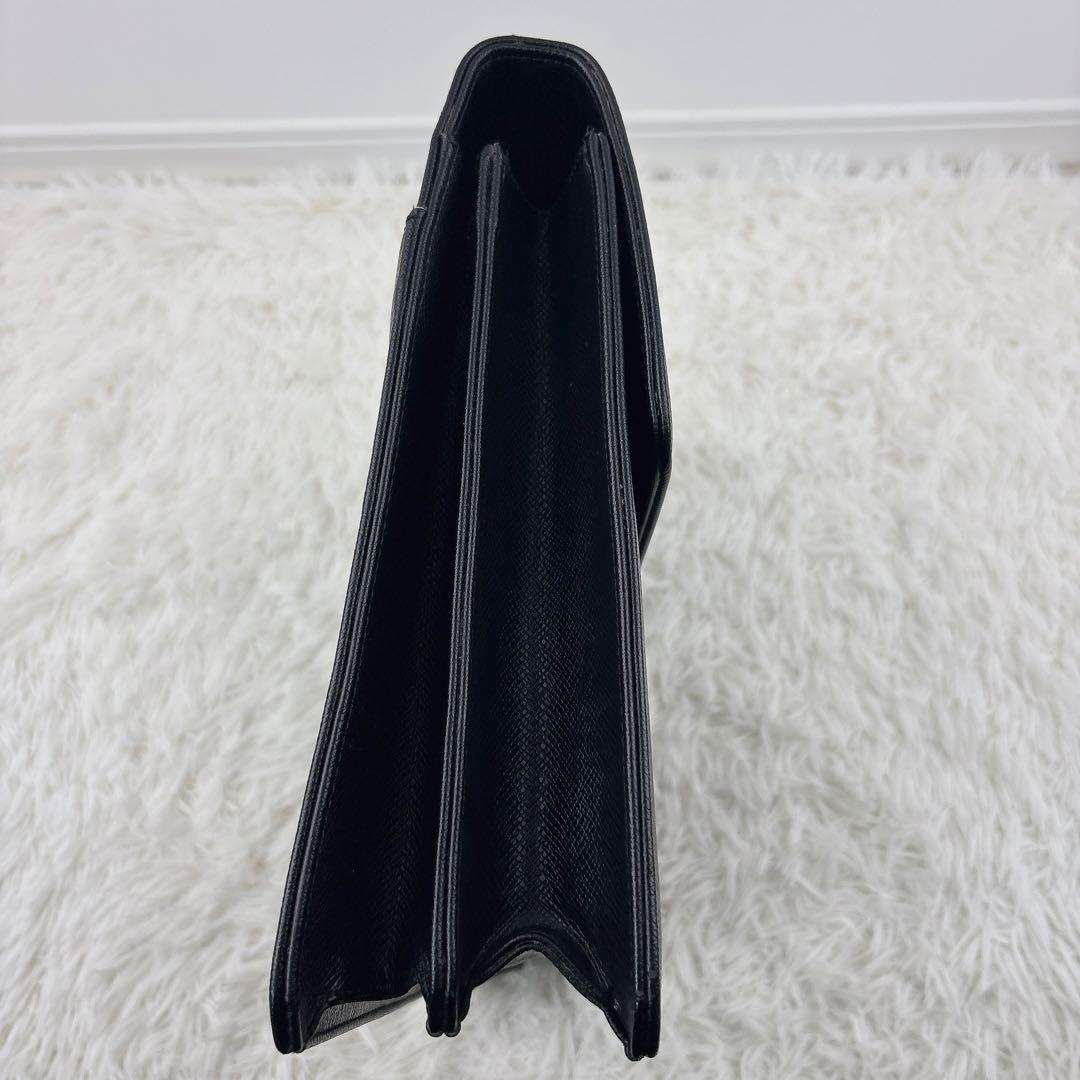 YSLイヴサンローラン ブリーフケース 黒 鍵付き フラップ オールレザー