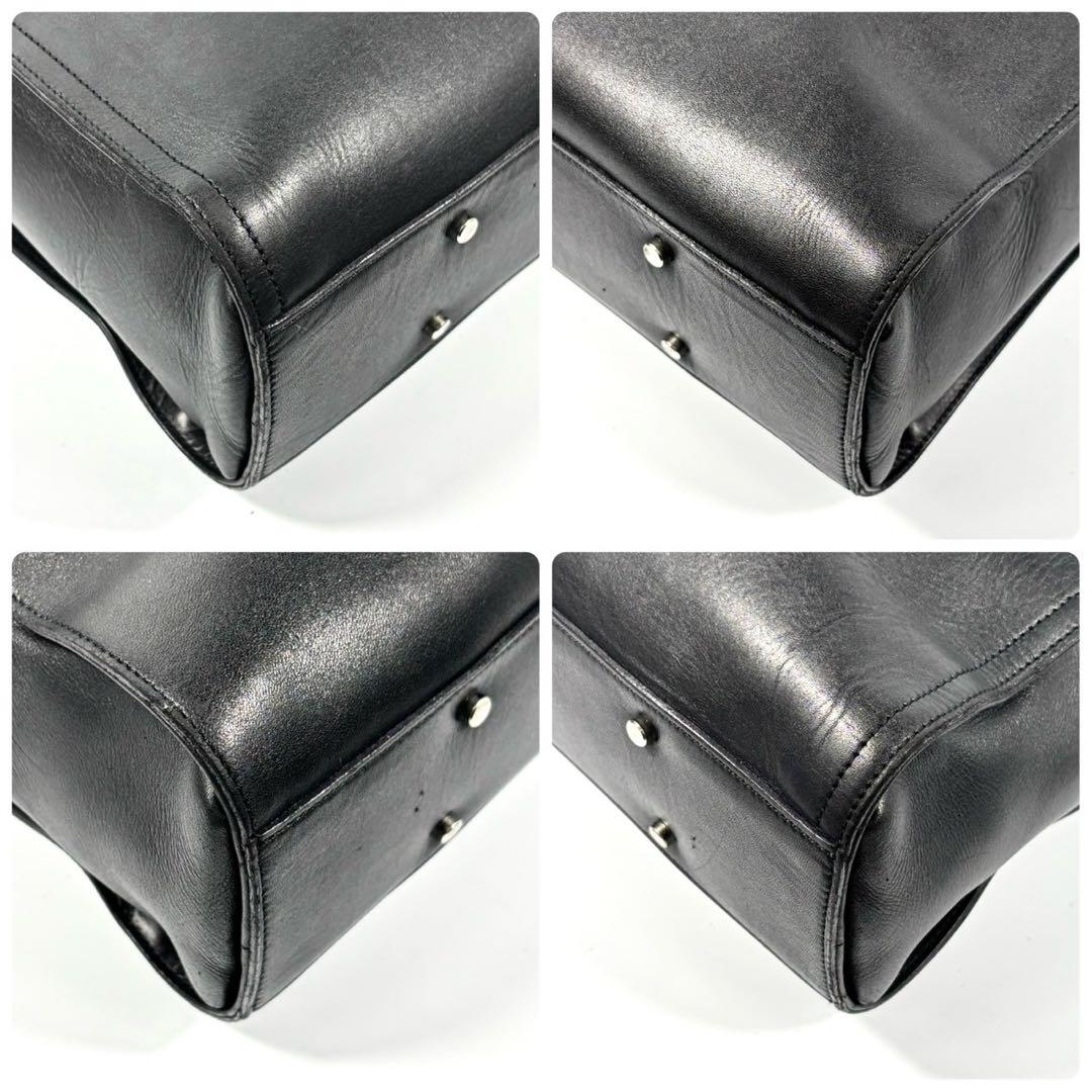 ✨美品✨アニアリ ビジネスバッグ キーリング A4可 カモフラ レザー 濃紺