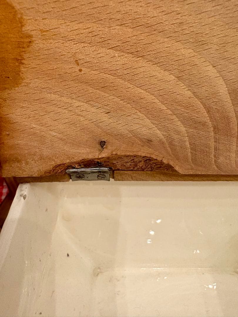 ◆希少美品◆フランスFARINE木製蓋付き花柄♡ラタン編込模様陶器ボックス