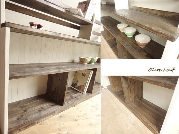 サイズ、デザインオーダー可！超ワイドラックＷ130●シャビーエスプレッソ受注製作