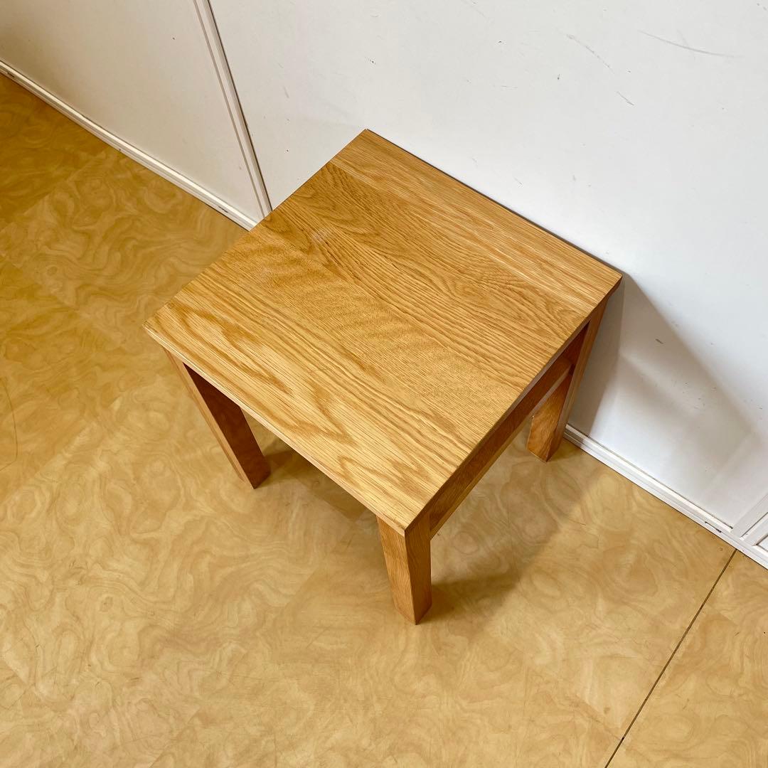 無印良品 オーク無垢材 サイドテーブル ベンチ スツール 椅子 チェア 台 棚