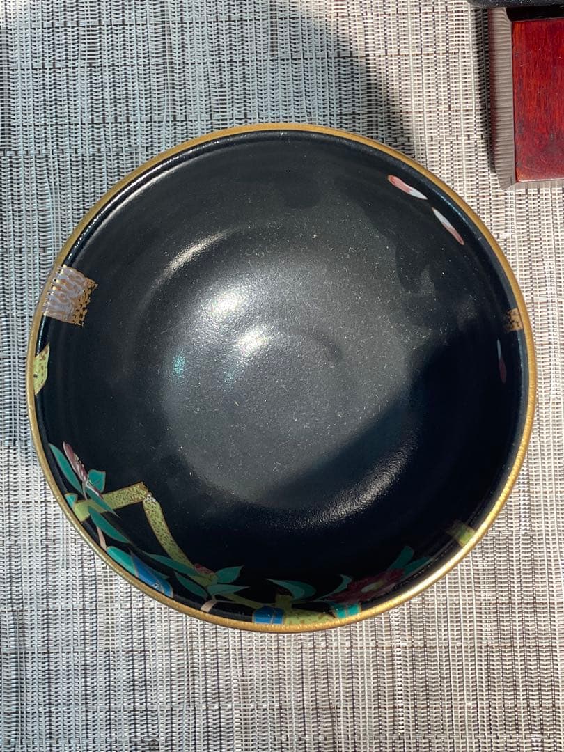 136桑野むつ子 京都 御所の花十二ヶ月【12月山茶花】抹茶椀・和陶皿 しおり付