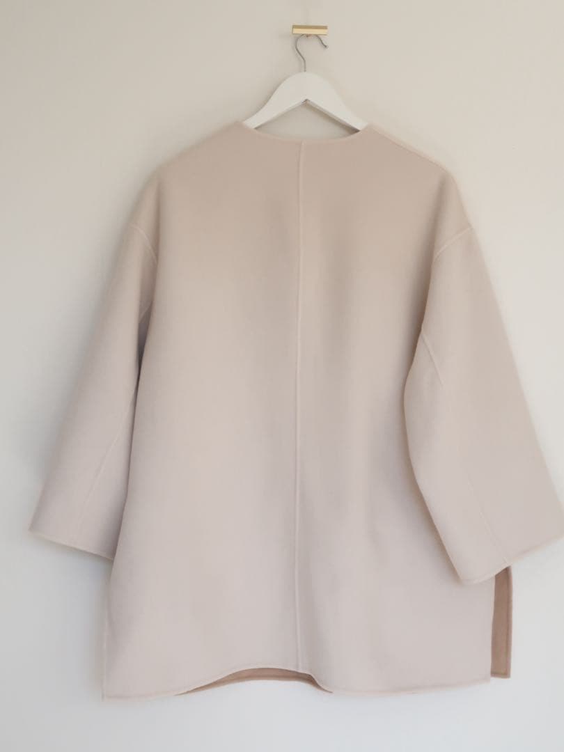 UNITED ARROWS バイカラー リバー ミドルコート ウールコート 36