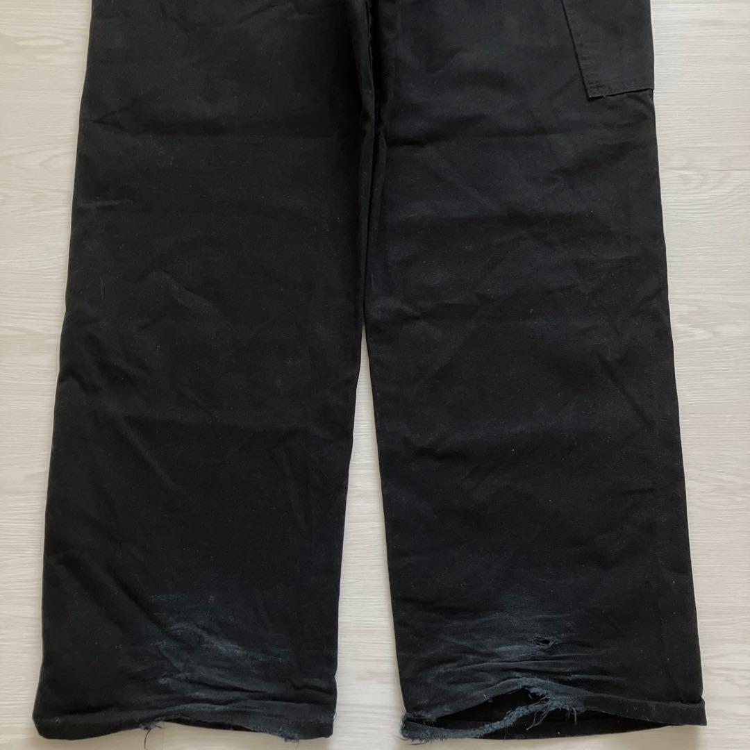 USA製90s BEN DAVIS ブラックダック地オーバーオール アメカジ古着