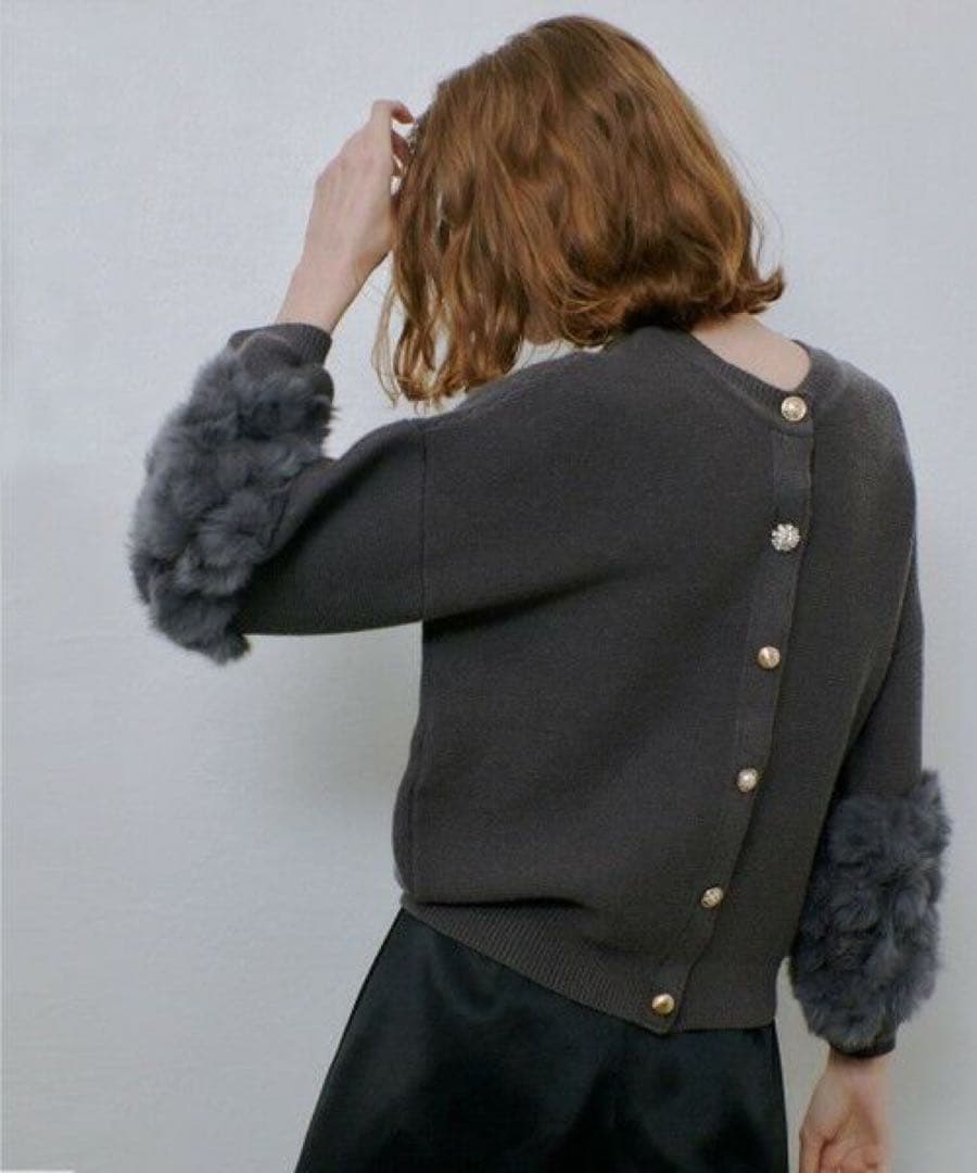 【1226】アナイ系列アルアバイル　ラビットカフクレイジー釦2WAYプルオーバー