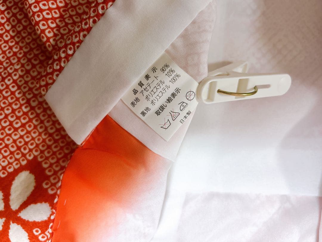 人気の鹿の子柄♡七五三　7歳　女の子　フルセット　一式　赤系　ゴールド