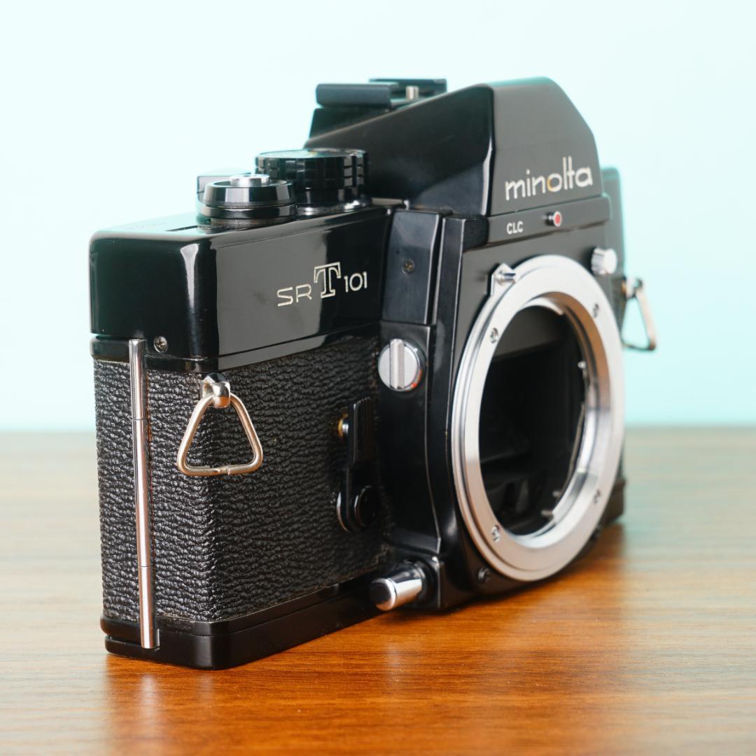[美品] 完動品◎ミノルタ SRT101 ブラック ボディ フィルムカメラ 48