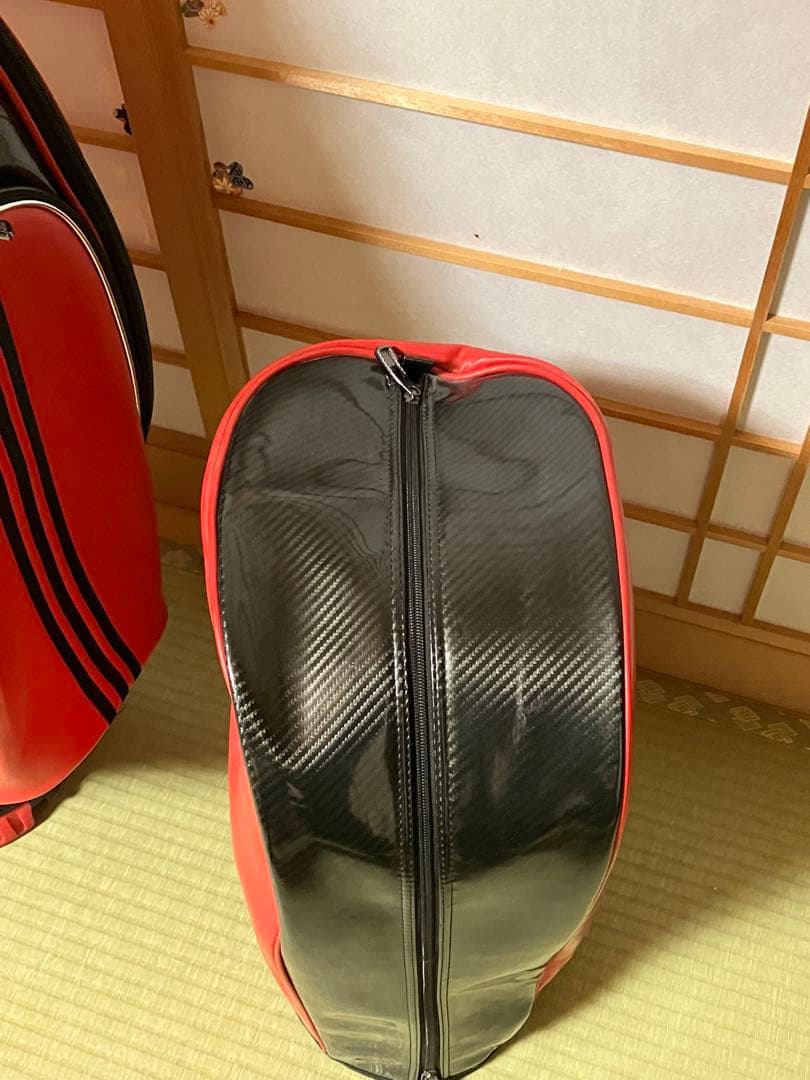 adidas キャディバッグ レッド・ブラック