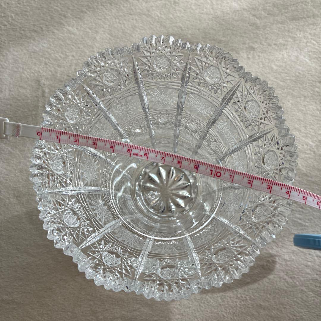 新品未使用ボヘミアクリスタル花瓶 20cm