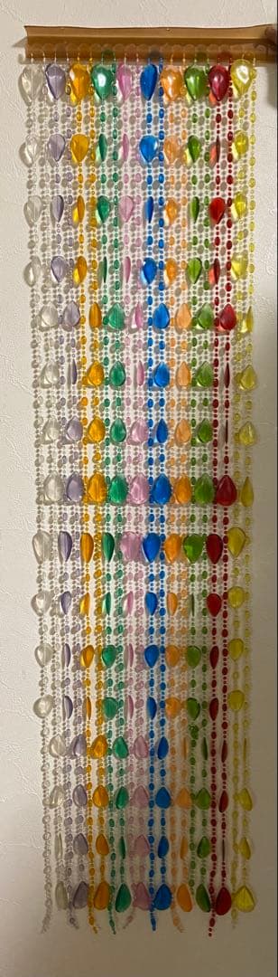 ビーズのれん　ビーズカーテン　しずく型　平成レトロ　ファンシーレトロ
