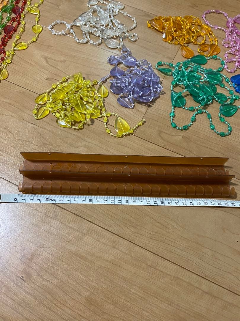 ビーズのれん　ビーズカーテン　しずく型　平成レトロ　ファンシーレトロ