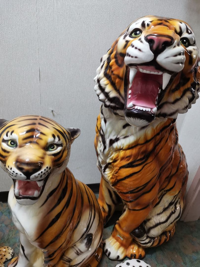 Ceramiche Ronzanイタリア製セラミックタイガー小 置物☆大幅値下げ