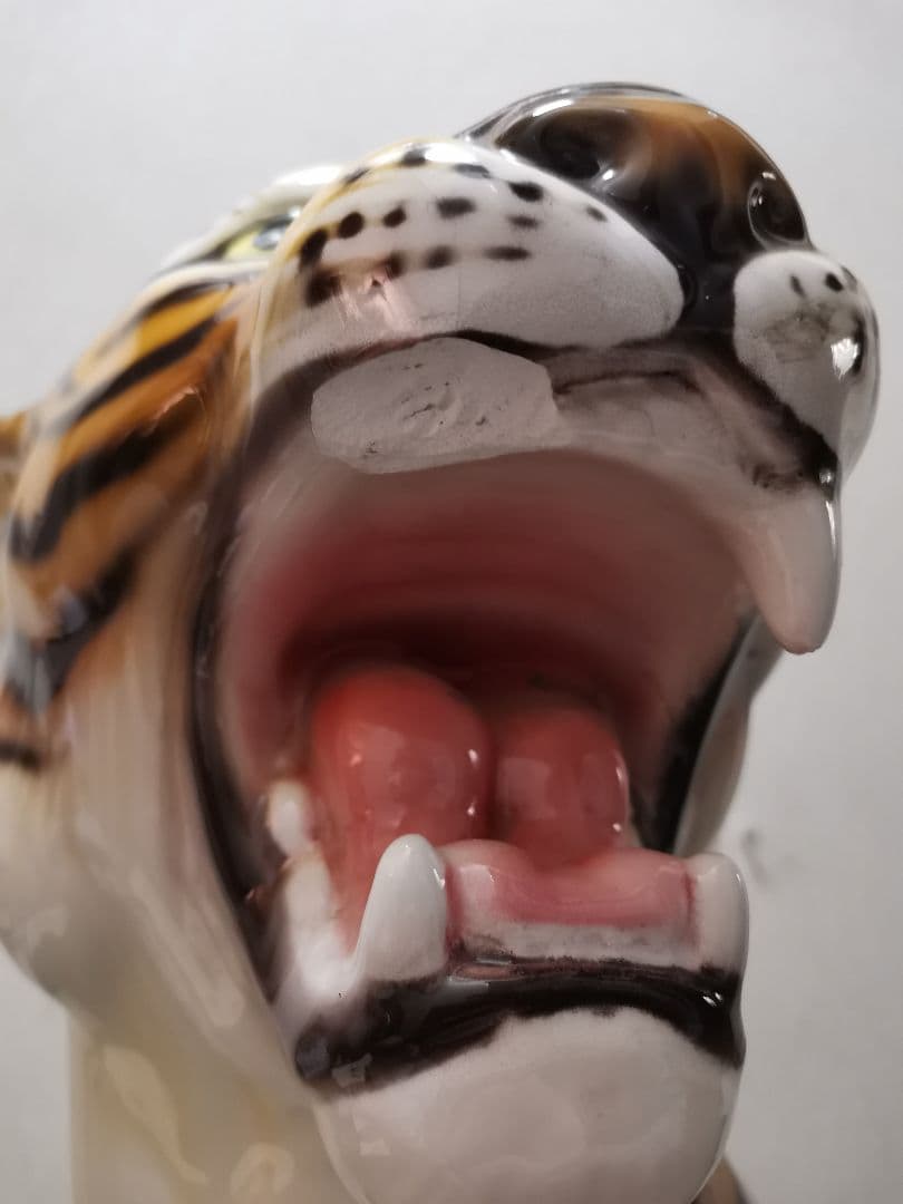 Ceramiche Ronzanイタリア製セラミックタイガー小 置物☆大幅値下げ