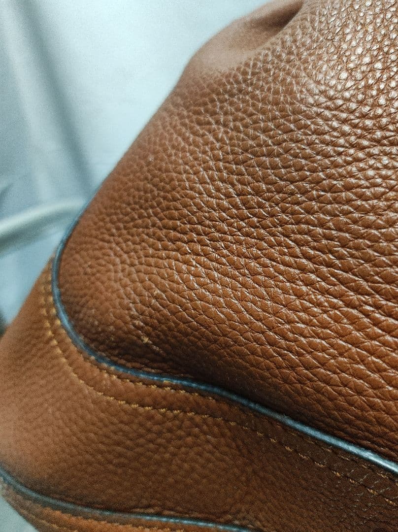 old PRADA ブラウン レザー ショルダーバッグ ハンドバッグ