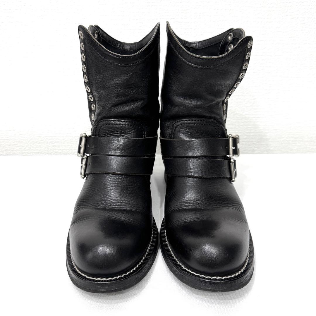 LIMI feu リミフゥ ヨウジヤマモト 本革 ショート エンジニアブーツ