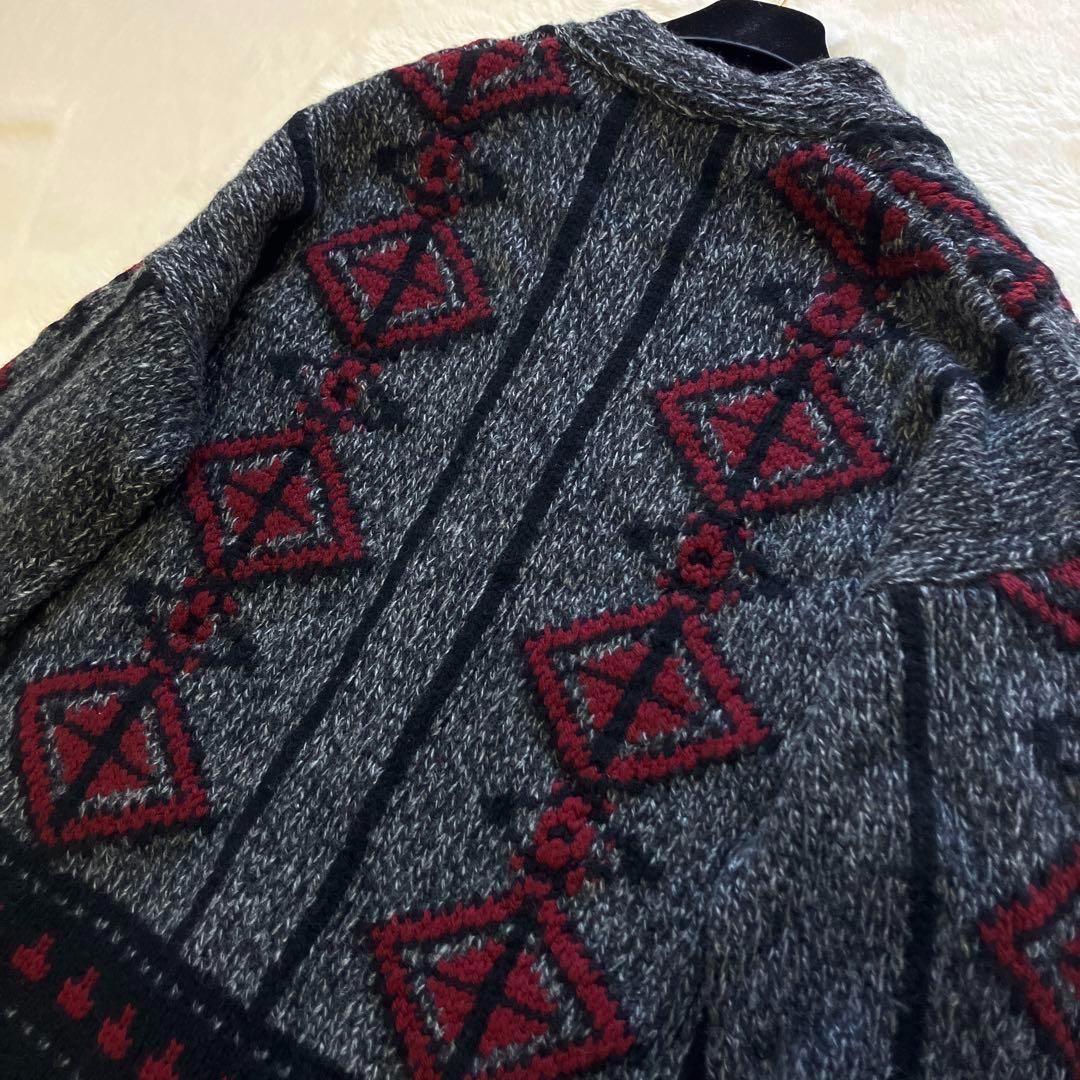 エトロ カーディガン ジャカード カウチン 42 高級 イタリア製 ネイティブ柄