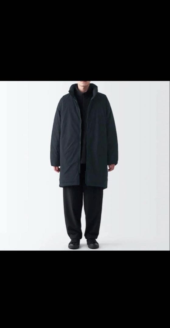 MUJI Labo 2023 撥水ダウンコート 男女兼用 L 黒 ブラック