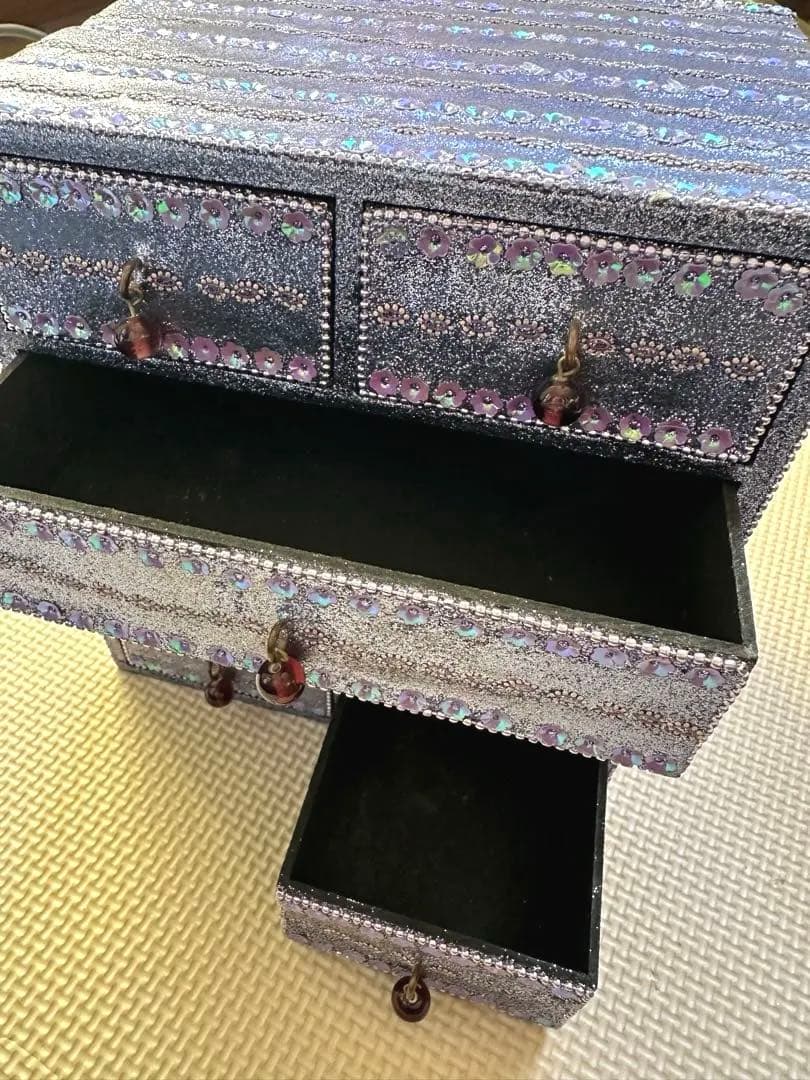 木製小物収納 ラベンダー