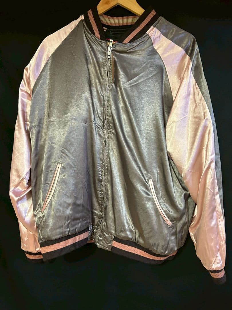 【新品タグ付き】 金魚と御所車 和柄スカジャン リバシーブル　レディースXXL