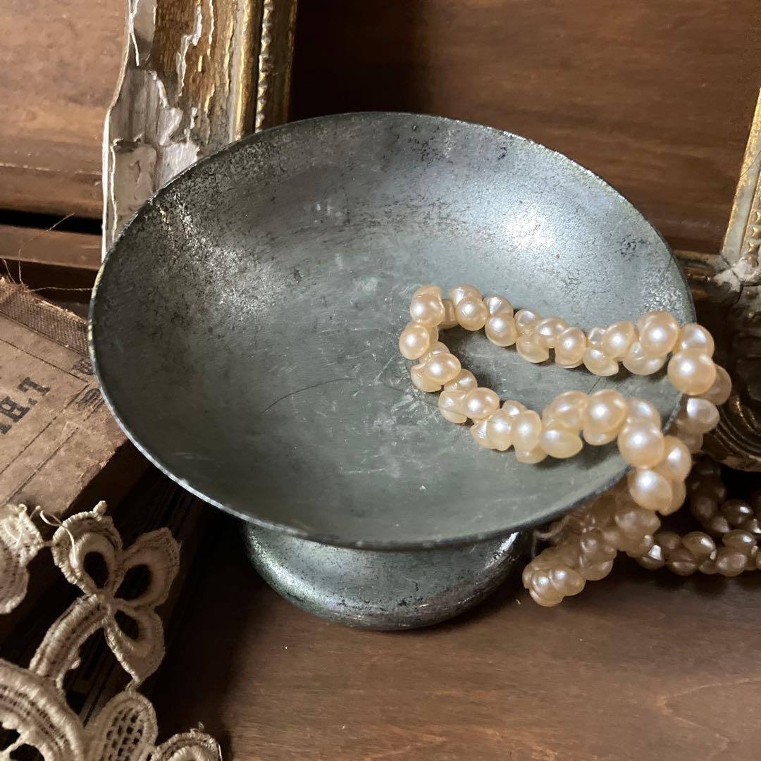 フランスアンティークカップ　ゴブレット小物入れに　シャビーシック特割