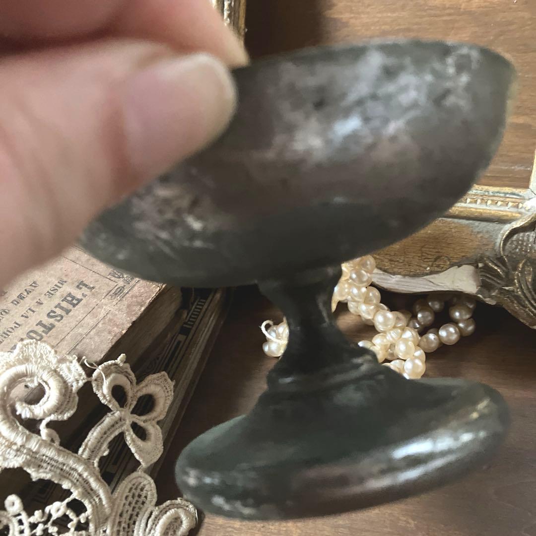 フランスアンティークカップ　ゴブレット小物入れに　シャビーシック特割