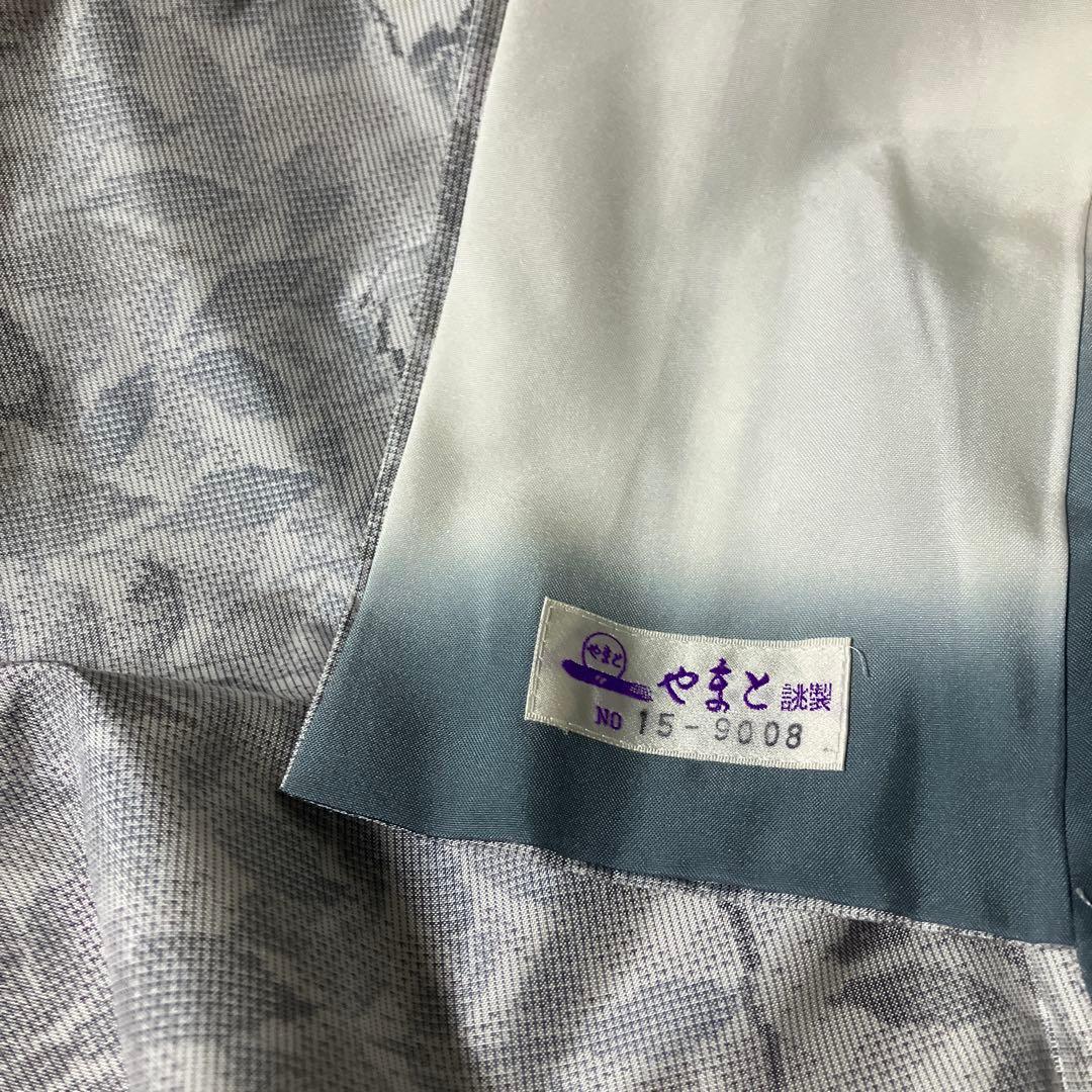 着物　袷　白系　大島紬　都喜エ門　証紙あり　身丈165cm しつけ付き