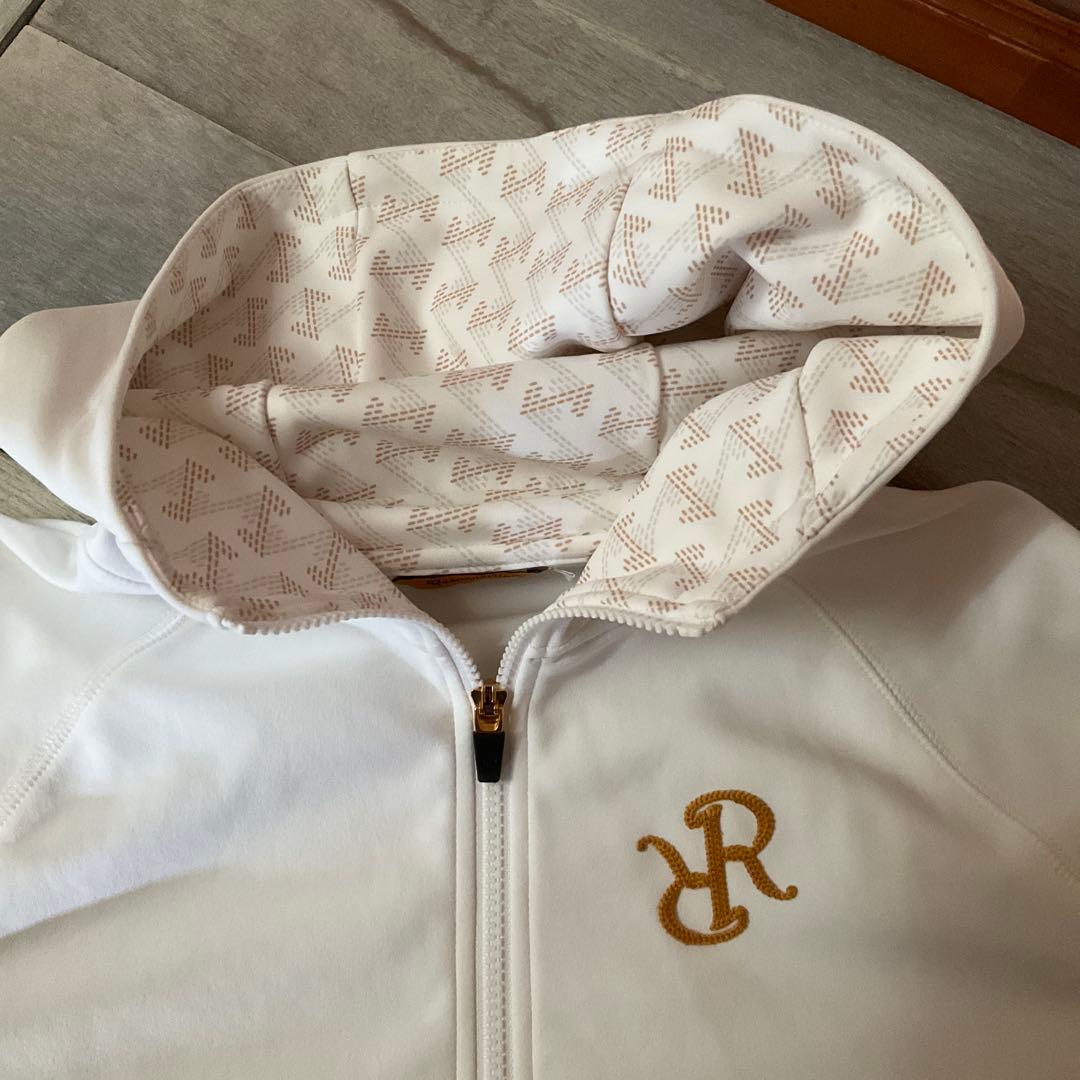 極美品Resurrection ホワイトフード付ジップパーカーM