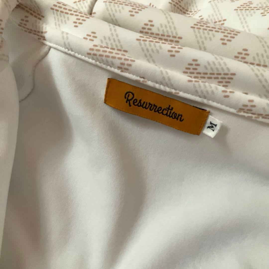 極美品Resurrection ホワイトフード付ジップパーカーM