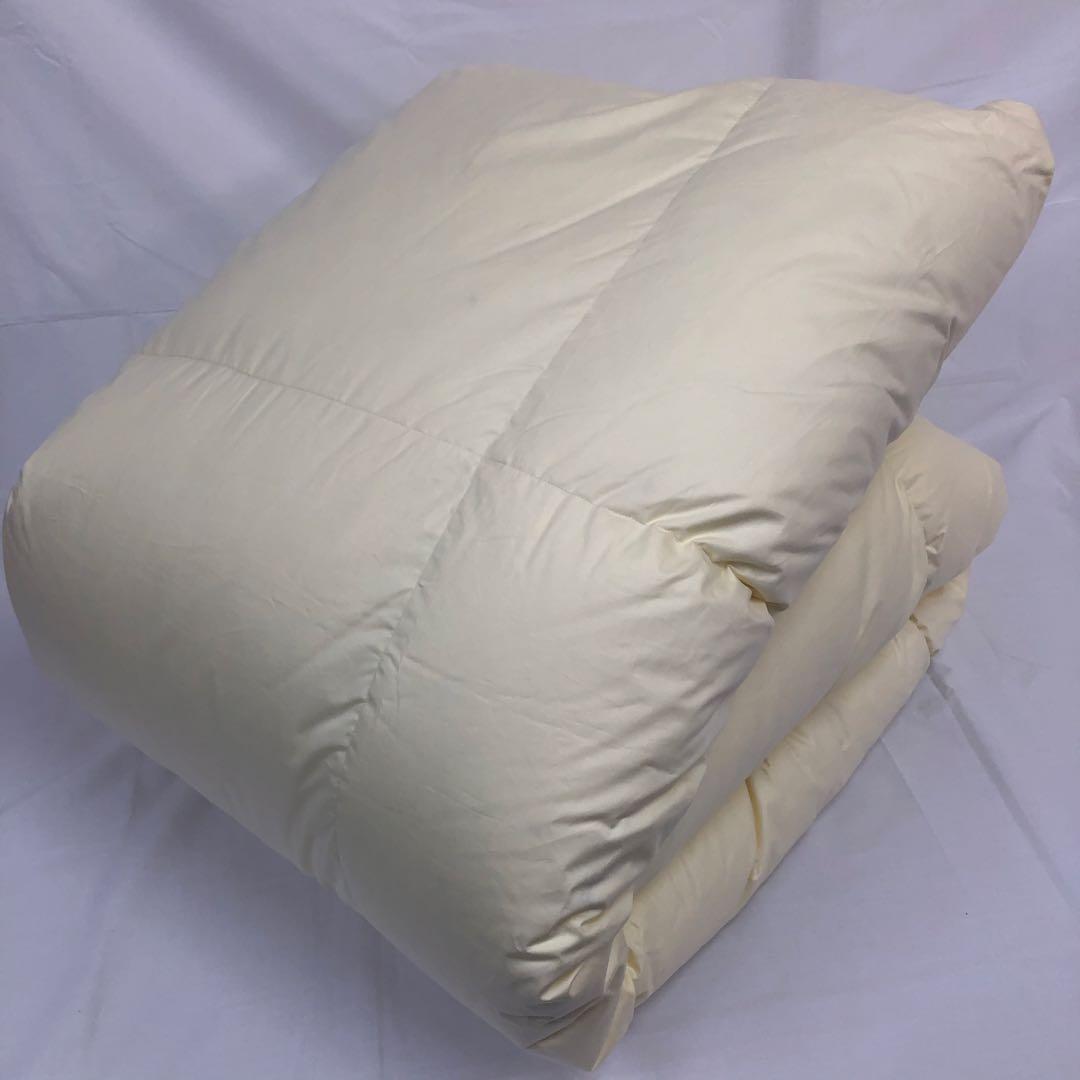 合掛け 羽毛布団 セミダブル ポーランド産ホワイトマザーグース ロイヤルゴールド