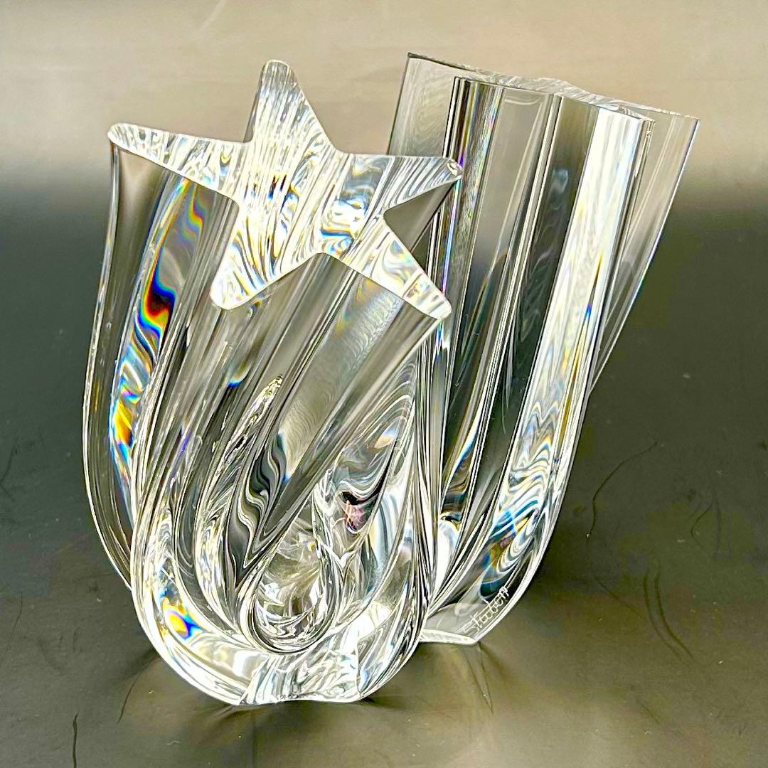 希少【極上美品】スチューベン芸術品　クリスタル　スターストゥリーム流星　オブジェ