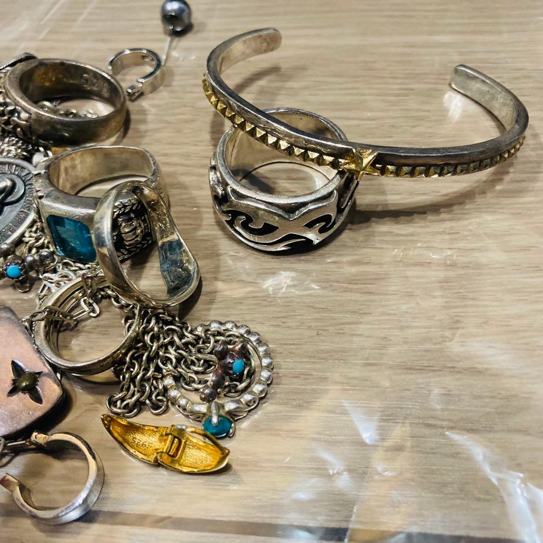 アクセサリー　まとめ売り　sv925 シルバー　銀　指輪　ピアス　ネックレス