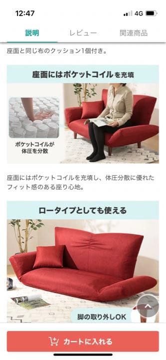 【美品】カジュアルソファ(Nクラウン RE)