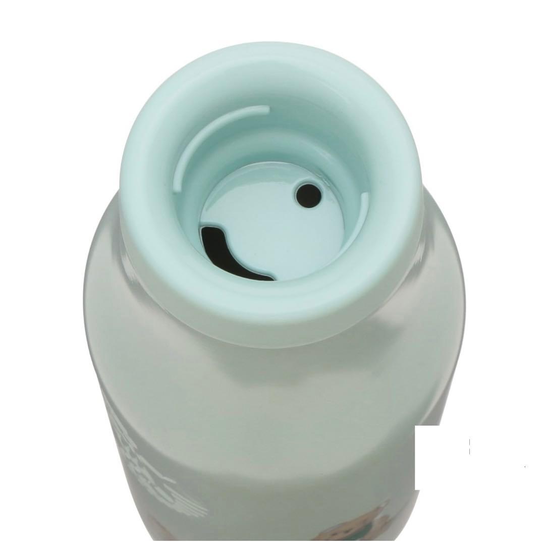 リッドカバーベアチャーム付きステンレスボトル ミントグリーン 473ml
