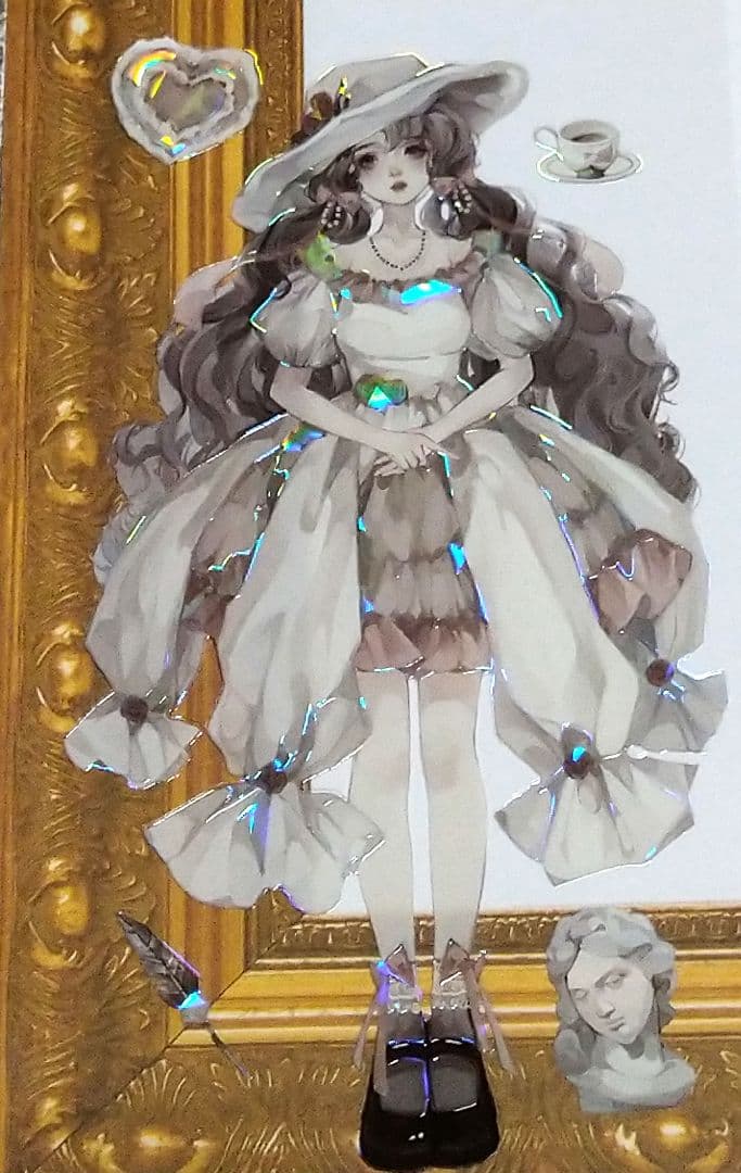 ☆再販☆J668＃温柔月光(贝壳光)一万小时切り売り海外人物マステ女の子