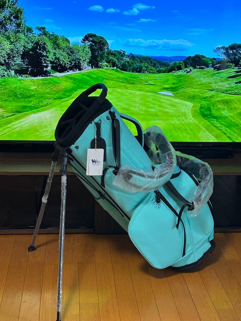 スコットランド　TDN スタンド式キャディバッグ ティファニーカラー