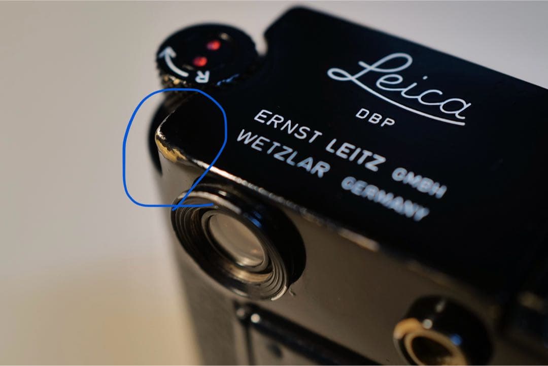 【OH済】ライカ M3 後塗　ブラックペイント ダブルストローク ドッグイヤー