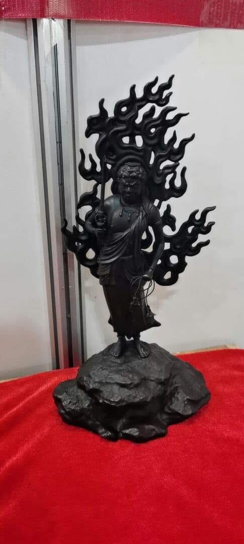 大型高30cm 豪華！仏像不動明王立像 銅製品 仏教美術品 真言宗 彫刻