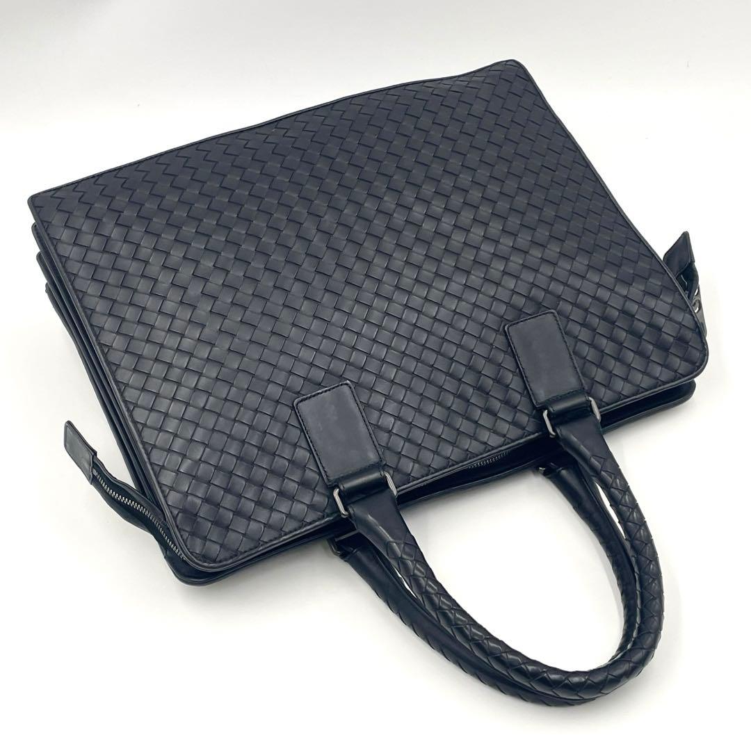 【極美品】ボッテガヴェネタ ブリーフケース ビジネス イントレチャート ブラック