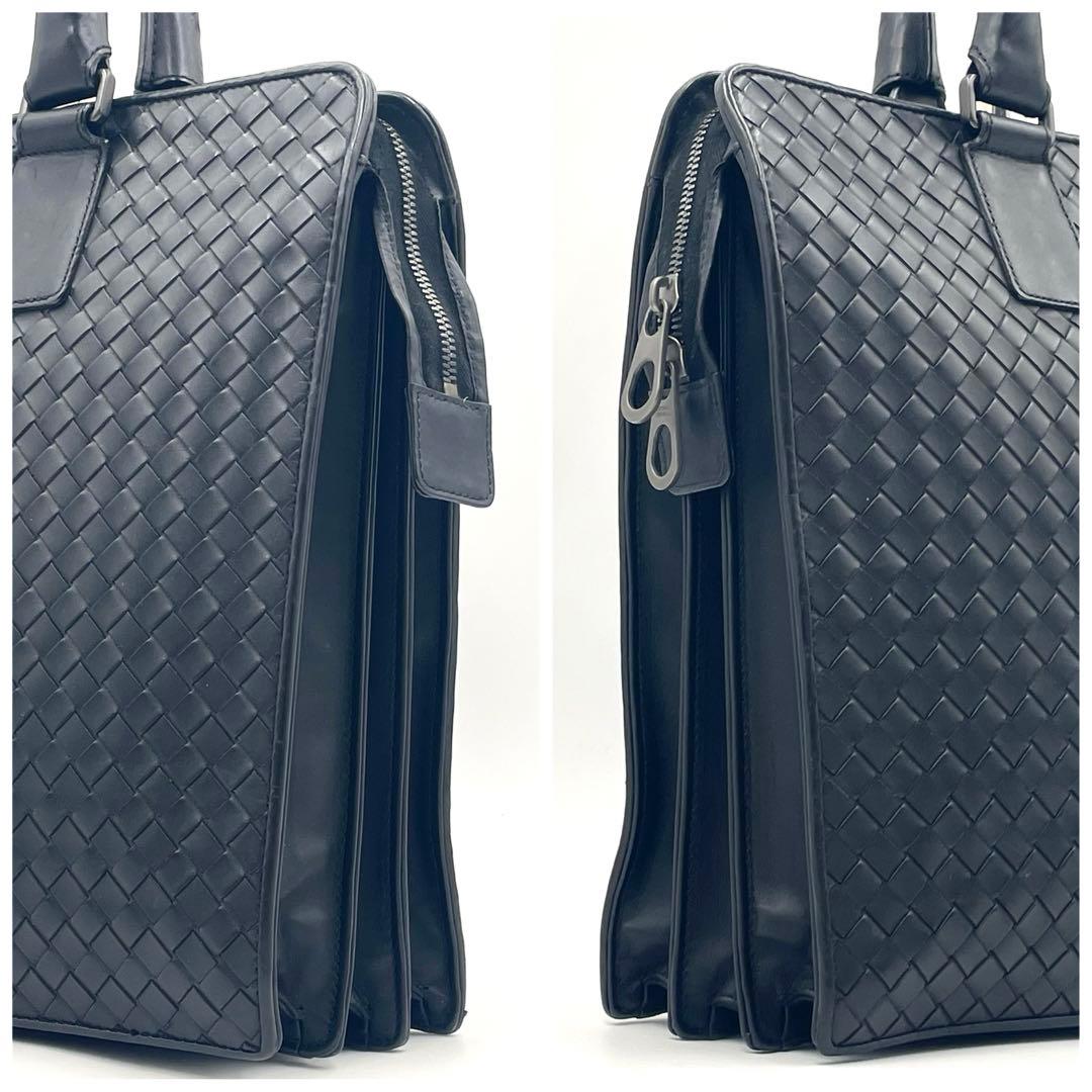 【極美品】ボッテガヴェネタ ブリーフケース ビジネス イントレチャート ブラック