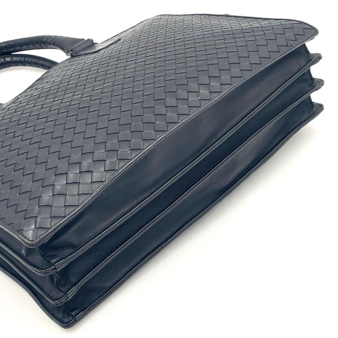 【極美品】ボッテガヴェネタ ブリーフケース ビジネス イントレチャート ブラック