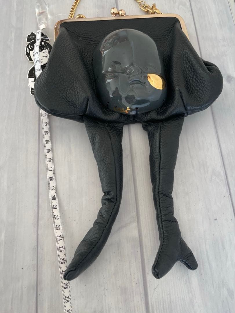 あちゃちゅむ✖️capi 陶器顔レザーバッグ　がま口　新品未使用　あちゃちゅむ