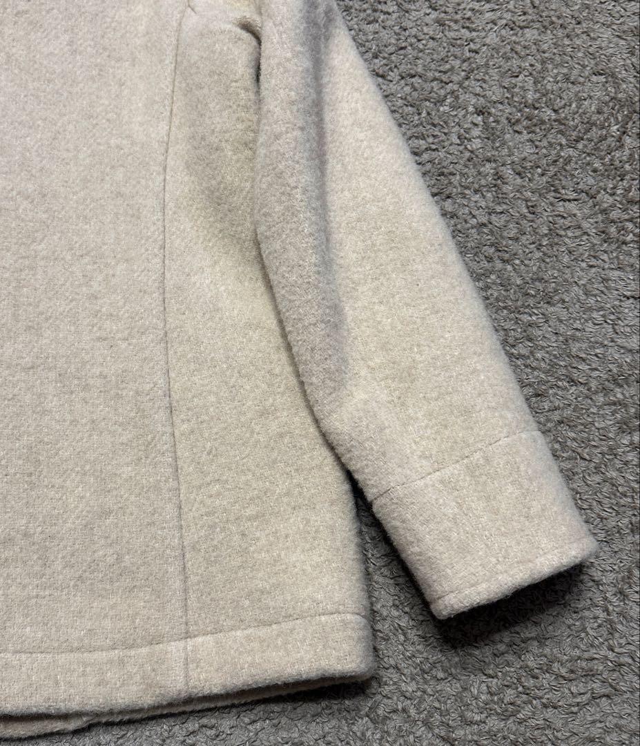 DANTON/ダントン　ウールラウンドカラージャケット　コート　38　ベージュ