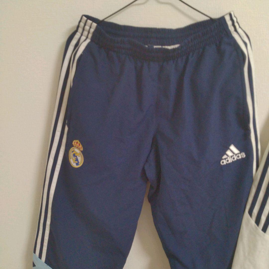 adidas　レアル・マドリードFC　00s　刺繍ロゴ　ウインドブレーカー　上下