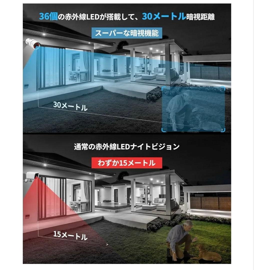 512549 OHWOAI POE防犯カメラセット 4台